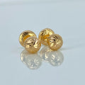 Topo balin diamantado oro amarillo 18k l 6mm l 0,79g