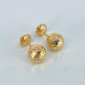 Topo balin diamantado oro amarillo 18k l 8mm l 1,13g