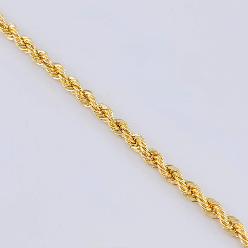 Pulso tejido lazo oro amarillo 18k l 21 cm l 2 gramos