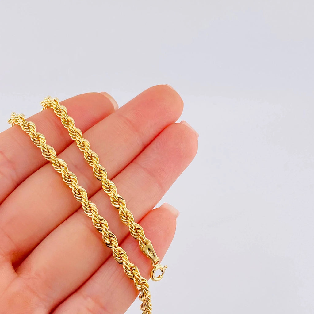 Pulso tejido lazo oro amarillo 18k l 21 cm l 2 gramos