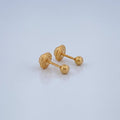 Topo balín liso oro amarillo 18k l 3 mm l 0,42g