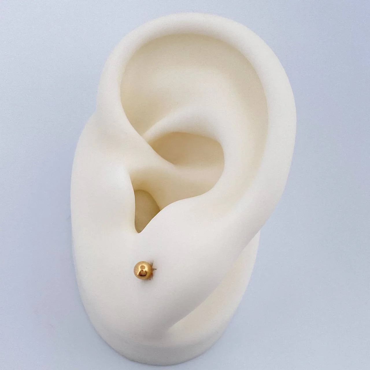 Topo balín liso oro amarillo 18k l 3 mm l 0,42g